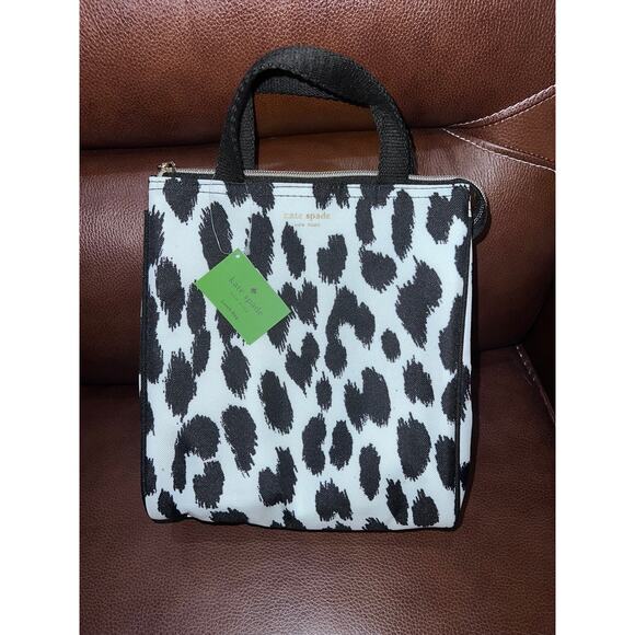 NWT Kate Spade Modern Leopard Print Lunch Bag Tote Unisex Workwear - Picture 1 of 4